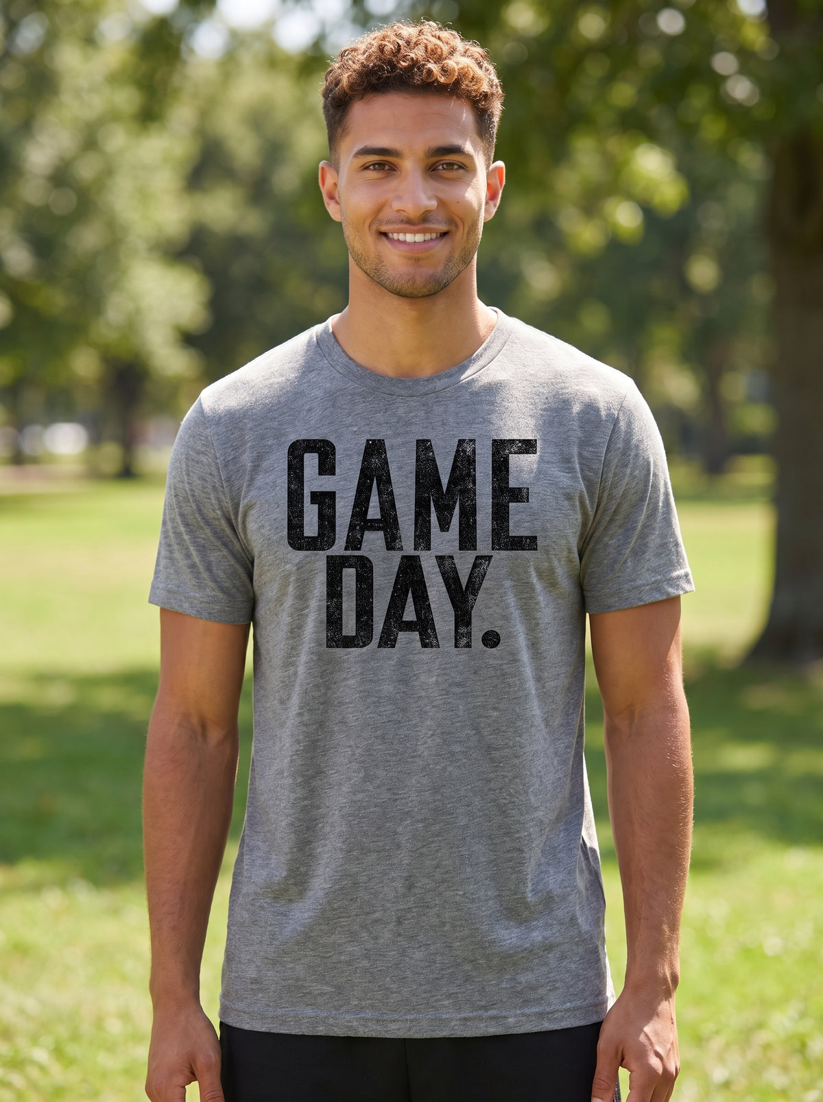 'Game Day' Short Sleeve Tee - Gray